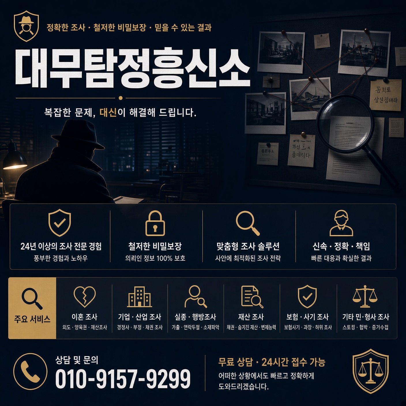 복잡한 문제 대무가 해결해 드립니다 - 대무탐정흥신소