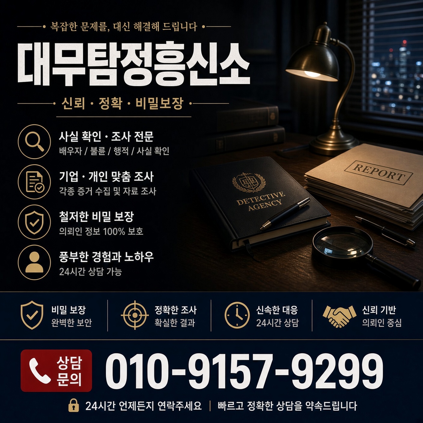 대무탐정흥신소 100% 철저한 비밀보장 다이어리와 서약