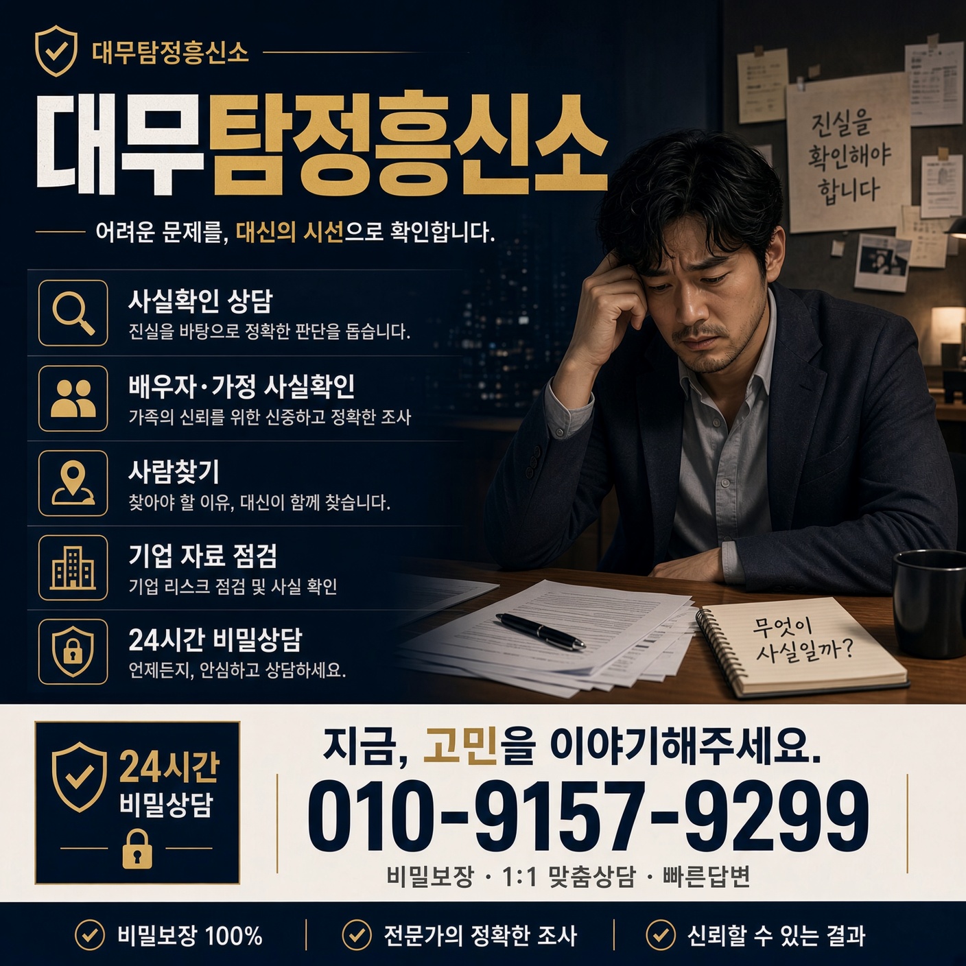 어려운 문제를 대무의 전문 시선으로 확인합니다 - 대무탐정흥신소